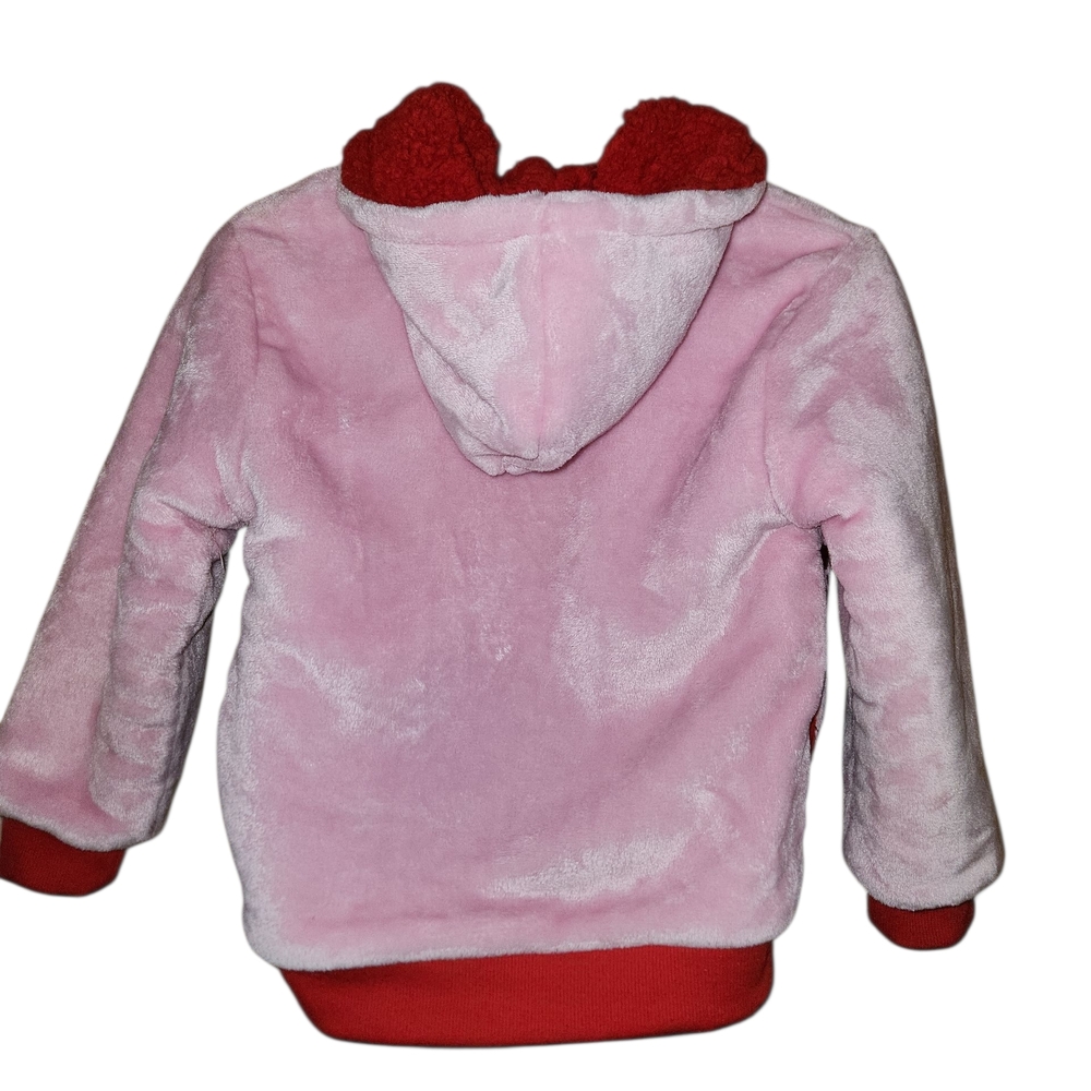 Disney Pink and Red Minnie Hooded Sherpa Jacket - Picture 2 of 3